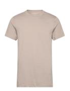 Crew-Neck Regular Tops T-shirts Short-sleeved Beige Bread & Boxers