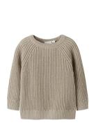 Nmmvolly Ls Knit Tops Knitwear Pullovers Beige Name It