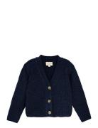 Cardigan Knit Tops Knitwear Cardigans Navy Creamie