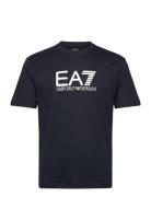 T-Shirt Tops T-shirts Short-sleeved Navy EA7