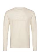 T-Shirt Tops T-shirts Long-sleeved Cream EA7