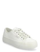 Vulc Flatf Lace Up Lth Matalavartiset Sneakerit Tennarit White Calvin ...