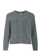 Vicheena O-Neck L/S Button Knit Cardigan Tops Knitwear Cardigans Grey ...