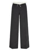 Pull On Suiting Trousers Bottoms Trousers Wide Leg Black Monki
