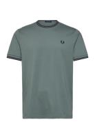 Twin Tipped T-Shirt Tops T-shirts Short-sleeved Blue Fred Perry