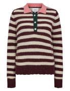Nuciara Riette Stripe Pullover Tops Knitwear Jumpers Brown Nümph