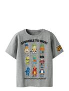 Nkmstuff Stumbelg Ss Nreg Top Box Sky Tops T-shirts Short-sleeved Grey...