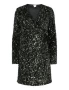 Yaselle Ls Wrap Dress - Show Lyhyt Mekko Black YAS