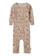 Wool Jumpsuit L/S Haven Pitkähihainen Body Beige Wheat