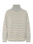 Lilyepw Pu Tops Knitwear Turtleneck Grey Part Two