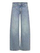 Imoo Low Rise Loose Wide Leg Jeans Bottoms Jeans Wide Blue Weekday