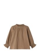 Paco Ls Blouse Tops Blouses & Tunics Beige Fliink