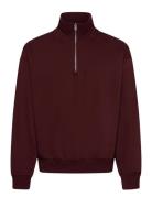 Loose Half Zip Sweatshirt Tops Sweat-shirts & Hoodies Sweat-shirts Bur...