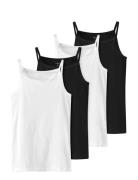 Nkfstrap Top 4P Solid Noos Night & Underwear Underwear Tops Black Name...
