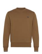 Crew Neck Sweatshirt Tops Sweat-shirts & Hoodies Sweat-shirts Brown Fr...