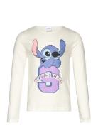 Tshirt Tops T-shirts Long-sleeved T-shirts White Lilo & Stitch