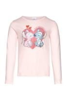Tshirt Tops T-shirts Long-sleeved T-shirts Pink Lilo & Stitch