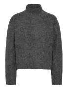 Ritva Knitted Sweater Tops Knitwear Turtleneck Grey Twist &amp; Tango
