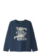 Nkmvictor Ls Rlx Top Tops T-shirts Long-sleeved T-shirts Navy Name It