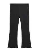Ribbed Flared Leggings Bottoms Leggings Black Mango