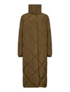 Sc-Nina Topattu Pitkä Takki Khaki Green Soyaconcept