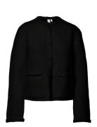 Yasemilie Ls Knit Cardigan Tops Knitwear Cardigans Black YAS