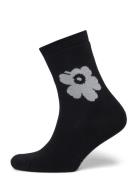Pirtti Unikko Lingerie Socks Regular Socks Black Marimekko