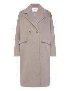 Rwtova Ls Pea Coat Outerwear Coats Winter Coats Beige Rosemunde