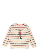 Square Stripe Sweatshirt Tops Knitwear Pullovers Cream Pippi Langstrøm...
