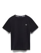 Crew Neck T-Shirt Tops T-shirts Short-sleeved Blue Fred Perry