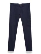 Slim Twill Chinos Bottoms Trousers Chinos Navy GANT