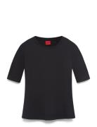 Darnelia Tops T-shirts & Tops Short-sleeved Black HUGO