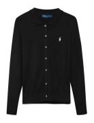 Polo-Collar Butt D Cardigan Tops Knitwear Cardigans Black Polo Ralph L...