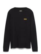 B.int Long Sleeve Logo Tee Tops T-shirts Long-sleeved Black Barbour