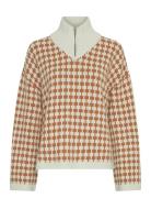 Mschamaria Zip Pullover Tops Knitwear Jumpers Orange MSCH Copenhagen