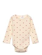 Tnsbrhea L_S Rib Body Pitkähihainen Body Cream The New