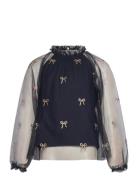 Tnrudelle L_S Top Tops Blouses & Tunics Navy The New