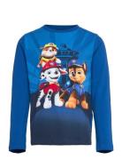 T-Shirt Ls Tops T-shirts Long-sleeved T-shirts Blue Minymo