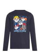 T-Shirt Ls Tops T-shirts Long-sleeved T-shirts Navy Minymo