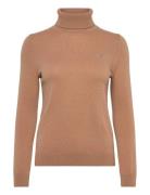 Extrafine Lambswool Blend Rollneck Tops Knitwear Turtleneck Beige GANT