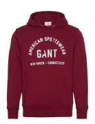 Printed Graphic Hoodie Tops Sweat-shirts & Hoodies Hoodies Burgundy GA...