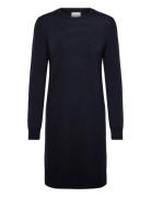 Fine Merino Knitted Dress Lyhyt Mekko Navy GANT