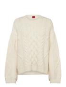 Saicos Tops Knitwear Jumpers Cream HUGO