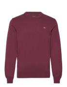 Ctn/Wo C-Neck Tops Knitwear Round Necks Burgundy GANT