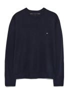 Pima Org Ctn Cashmere Crew Neck Tops Knitwear Round Necks Navy Tommy H...