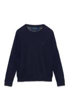 2/30 Merino Wl Rws-Lsl-Plo Tops Knitwear Round Necks Navy Polo Ralph L...