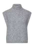 Waistcoat Vests Knitted Vests Grey FREE/QUENT