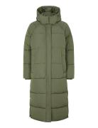 Ela Slit Topattu Pitkä Takki Green MbyM