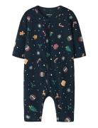 Nbnvismas Ls Nightsuit Pyjama Sie Jumpsuit Haalari Navy Name It