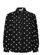 Slidola Ebba Shirt Ls Tops Shirts Long-sleeved Black Soaked In Luxury